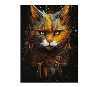 Puzzles pour Adolescents Golden Machine Cat Jeux De Puzzle en Famille Découpe De Précision Cadeaux Uniques pour Anniversaire Et Noël