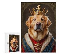Puzzles pour Adolescents Golden Retriever Dog King Puzzles pour Adolescents - Décoration Murale - Cadeau Unique pour Anniversaire Et Noël