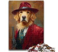 Puzzles pour Adolescents Golden Retriever Tueur, Un Jeu Stimulant idéal pour Toute la Famille (26x38cm)
