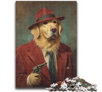 Puzzles pour Adolescents Golden Retriever Tueur, Un Jeu Stimulant idéal pour Toute la Famille (26x38cm)