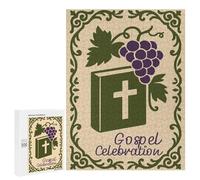 Puzzles pour Adolescents Gospel Celebration Bible and Grapes Puzzles pour Adolescents : Améliorent La Mémoire. Chaque Pièce Est Unique - Idée Cadeau d'anniversaire Unique 500 PCS