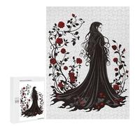 Puzzles pour Adolescents Gothic Rose Woman Puzzle Adulte - Décoration Murale - Découpe De Précision pour Les Gamers 500 PCS