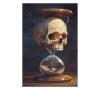 Puzzles pour Adolescents Gothic Skull in Sand Timer Puzzles pour Adultes, Jouets, Décoration Murale, Cadeaux Et Idées Cadeaux Uniques pour Anniversaires 75x50cm/1000pcs