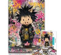 Puzzles pour Adolescents Graffiti Art Puzzle 1000 pièces pour Adultes et Adolescents, Entraînez Votre Cerveau et Vos Mains Cadeau d'anniversaire, Cadeaux 50x75cm