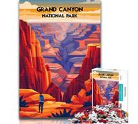 Puzzles pour Adolescents Grand Canyon Majesty 1000 pièces, Jouet éducatif et décompressant, Cadeau d'anniversaire, 26x38cm