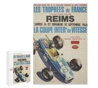 Puzzles pour Adolescents Grand Prix Reims 1968 Coupe Inter Trophee Craven A Puzzles pour Adultes - Jeu Manuel - Niveau De Difficulté Élevé - Idée Cadeau Originale pour Un Anniversaire 1000 PCS