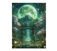 Puzzles pour Adolescents Green Mystic Torii Gate Puzzles pour Adultes Jeu Manuel Décoration Intérieure Est Idéal comme Cadeau 52x38cm/1000pcs