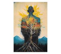 Puzzles pour Adolescents Grounded Like A Tree Zen Puzzles pour Adolescents, Jouets Anti-Stress, Décoration Murale, Cadeau d'anniversaire, Cadeaux, 75x50cm/1000pcs