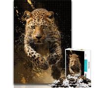 Puzzles pour Adolescents Guépard Courant Puzzles pour Adultes 1000 pièces Jeu Difficile et Stimulant pour Toute la Famille Cadeaux du Père Noël Secret 50x75cm
