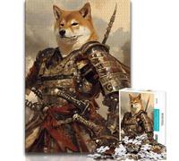 Puzzles pour Adolescents Guerrier Corgi Japonais 1 000 pièces pour Adultes et Adolescents Jouets éducatifs décoration d'intérieur et Cadeaux Uniques (50x75cm)