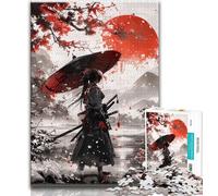 Puzzles pour Adolescents Guerrier Ninja Japonais 1000 pièces, Jeux éducatifs, décoration d'intérieur, Convient pour la décoration de Bureau (Taille 75x50cm)