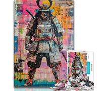 Puzzles pour Adolescents Guerrier Ninja Japonais 1000 pièces Puzzles pour Adultes et Adolescents pour la décoration de la Maison à partir de 14 Ans (50x75cm)