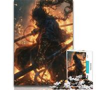 Puzzles pour Adolescents Guerriers Ninjas fantastiques Puzzles pour Adultes 1 000 pièces Jouets éducatifs Jeux Anti-Stress Interaction Parent-Enfant (26x38cm)