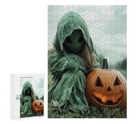 Puzzles pour Adolescents Halloween Alien with Pumpkin Puzzles pour Adolescents - Décoration Murale - Cadeau Unique pour Anniversaire Et Noël