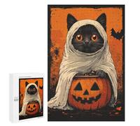 Puzzles pour Adolescents Halloween Cat Ghost Puzzles pour Adultes Jeu Manuel Cadeau d'anniversaire Cadeau d'anniversaire, Cadeaux, 1000 PCS