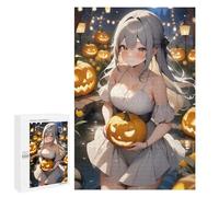 Puzzles pour Adolescents Halloween Pumpkin Night Puzzles pour Adultes À Monter Soi-même, Décorations Murales, Idées Cadeaux pour Toute La Famille 1000 PCS