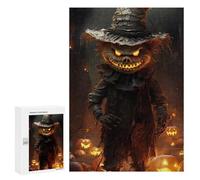 Puzzles pour Adolescents Halloween Pumpkin Scarecrow Horror Casse-tête pour Adolescents : Analyse Et Logique, Difficile Et Stimulant, Idéal comme Cadeau 300 PCS