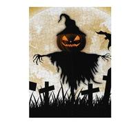 Puzzles pour Adolescents Halloween Scarecrow Moon Wallpaper Puzzle Anti-Stress - Un Cadeau Artistique pour Les Amis Et La Famille