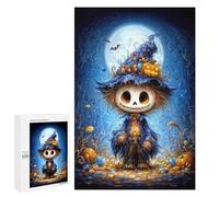 Puzzles pour Adolescents Halloween Scarecrow with Witch Hat Puzzles pour Adultes, Jouets Anti-Stress, Difficile, Cadeau d'anniversaire, Cadeaux, 1000 PCS