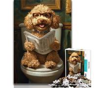 Puzzles pour Adolescents Happy Goldendoodle, Jouets addictifs pour stimuler l'intelligence cérébrale, Cadeaux d'anniversaire, décoration Murale (38x26cm)
