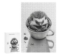 Puzzles pour Adolescents Hedgehog Coffe Casse-têtes pour Adolescents - Jeu De Réflexion - Améliore La Mémoire - Cadeaux De Noël Et d'anniversaire