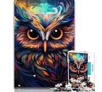 Puzzles pour Adolescents, Hibou coloré, 1 000 pièces, pour Adultes et Adolescents, Jouets éducatifs, Jeux Anti-Stress, liste de souhaits avec Le Père Noël, 75x50cm
