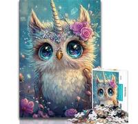Puzzles pour Adolescents, Hibou Mignon, activité familiale Amusante à la Maison, Cadeau d'anniversaire, Cadeaux de Voyage (Taille 38x26cm)