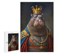 Puzzles pour Adolescents Hippopotamus King Puzzle Adulte - Décoration Murale - Découpe De Précision pour Les Gamers 1000 PCS