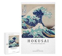 Puzzles pour Adolescents Hokusais Great Wave Puzzles pour Adultes Jeux Relaxants Qui Améliorent La Mémoire Cadeaux Uniques pour Un Anniversaire Et Noël 1000 PCS