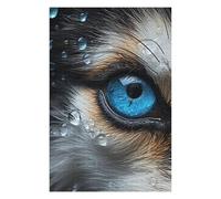 Puzzles pour Adolescents Husky Eye Close Up Puzzles pour Adolescents, Jouets Anti-Stress, Décoration Murale, Cadeau d'anniversaire, Cadeaux, 75x50cm/1000pcs