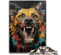 Puzzles pour Adolescents Hyène Africaine, Jouets pour Adolescents, Chaque pièce est Unique - Jeu Familial Stimulant et Amusant (50x75cm)
