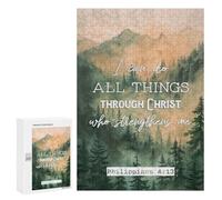 Puzzles pour Adolescents I Can Do All Things Puzzles pour Adultes Jeu Manuel Cadeau d'anniversaire Cadeau d'anniversaire, Cadeaux, 300 PCS