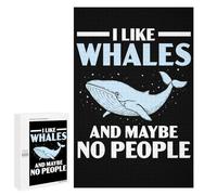 Puzzles pour Adolescents I Like Whales Puzzles pour Adultes, Jouets Anti-Stress, Difficile, Cadeau d'anniversaire, Cadeaux, 1000 PCS