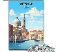 Puzzles pour Adolescents, imprimés de Voyage à Venise, Italie, Jouets de Divertissement Familial, idéals comme Cadeaux pour Toute la Famille (14 Ans et Plus) 26x38cm