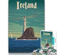 Puzzles pour Adolescents Irlande, Jouets éducatifs et Amusants à la Maison, Cadeaux d'anniversaire et de Voyage (75x50cm)