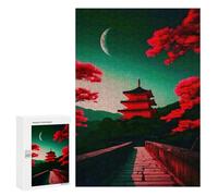 Puzzles pour Adolescents Japan View Castle Puzzles pour Adultes - Jeu Manuel - Niveau De Difficulté Élevé - Idée Cadeau Originale pour Un Anniversaire 300 PCS