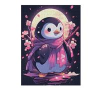 Puzzles pour Adolescents Japanese Penguin Puzzles Anti-Stress, Jouets pour Se Détendre À La Maison, Cadeaux d'anniversaire Et Cadeaux Uniques 52x38cm/1000pcs