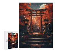 Puzzles pour Adolescents Japanese Torri Gate Moon Puzzles pour Adolescents - Décoration Murale - Cadeau Unique pour Anniversaire Et Noël