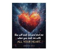 Puzzles pour Adolescents Jeremiah Bible Verse Puzzles pour Adultes Jeu Manuel Décoration Intérieure Est Idéal comme Cadeau 52x38cm/1000pcs