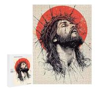 Puzzles pour Adolescents Jesus Christ with Crown Thorns Puzzles pour Adultes Jeu Manuel Cadeau d'anniversaire Cadeau d'anniversaire, Cadeaux, 500 PCS