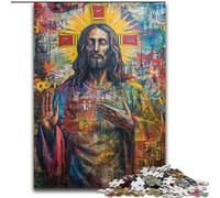 Puzzles pour Adolescents Jésus Graffiti, à partir de 14 Ans Chaque pièce est Unique Un Jeu Amusant et Stimulant pour Toute la Famille Bon Cadeau (Taille 50x75cm)