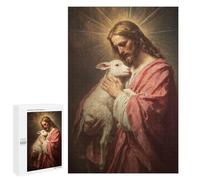 Puzzles pour Adolescents Jesus Holding Lamb Painting-8 Casse-tête pour Adolescents : Analyse Et Logique, Difficile Et Stimulant, Idéal comme Cadeau 1000 PCS
