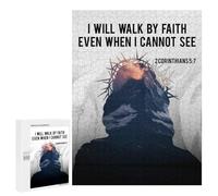 Puzzles pour Adolescents Jesus I Will Walk Puzzles pour Adultes Jeu Manuel Cadeau d'anniversaire Cadeau d'anniversaire, Cadeaux, 500 PCS
