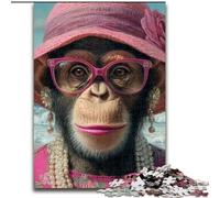 Puzzles pour Adolescents, Jeu Stimulant, Reine des chimpanzés, Jouets à Offrir en Cadeau à Toute la Famille, à partir de 14 Ans, 26x38cm