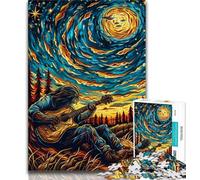 Puzzles pour Adolescents Jouant de la Guitare sous Les étoiles, Aidez Le Cerveau à exercer des Jouets addictifs pour cultiver la Patience Une œuvre d'art 50x75cm