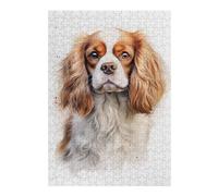 Puzzles pour Adolescents King Charles Spaniel Dog Puzzles pour Adultes, Jeu De Réflexion, Décoration Intérieure, pour Toute La Famille 38x26cm/1000pcs