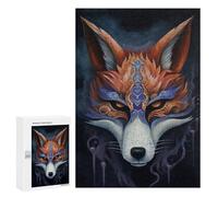 Puzzles pour Adolescents Kitsune Fox Mask Charm Puzzles pour Adultes - Jeu Manuel - Niveau De Difficulté Élevé - Idée Cadeau Originale pour Un Anniversaire 300 PCS