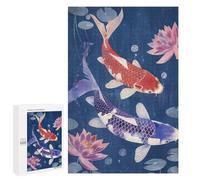 Puzzles pour Adolescents Koi Fish Japan Painting Puzzles pour Adolescents - Décoration Murale - Cadeau Unique pour Anniversaire Et Noël