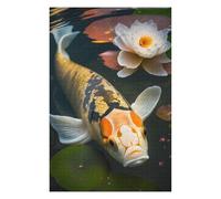Puzzles pour Adolescents Koi Fish Pond Meditation Puzzle pour Adultes : Jeu Manuel Amusant Et Stimulant, 75x50cm/1000pcs
