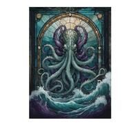 Puzzles pour Adolescents Kraken Mythology Animal Puzzles pour Adultes, Jeu De Réflexion, Décoration Intérieure, pour Toute La Famille 52x38cm/1000pcs